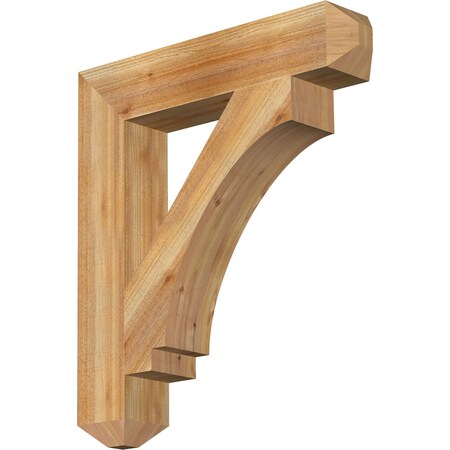 Ekena Millwork Imperial Craftsman Rough Sawn Bracket, Western Red Cedar, 6"W x 32"D x 36"H BKT06X32X36IMP04RWR